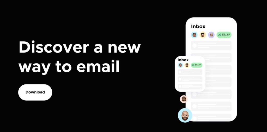 Canary Mail preview with a clean interface, showcasing an organized inbox with avatars